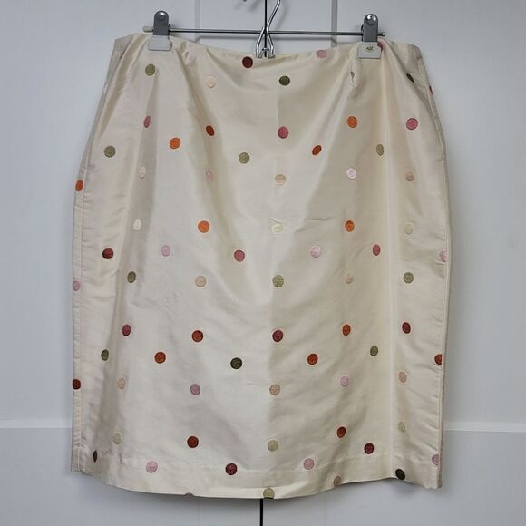 Talbots 100% silk jacket and skirt polka dot set, 16 - Picture 2 of 12